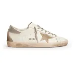 Golden Goose 'Super-Star with silver heel tab and metal stud lettering'
