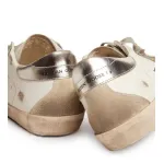 Golden Goose 'Super-Star with silver heel tab and metal stud lettering'