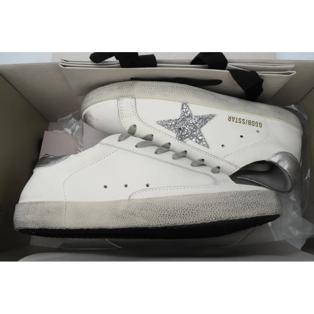Golden Goose Super Star 'Silver Heel Silver Star'