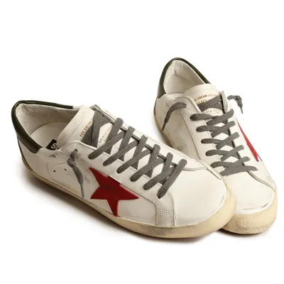 Golden Goose Super-Star White Grey Red 02