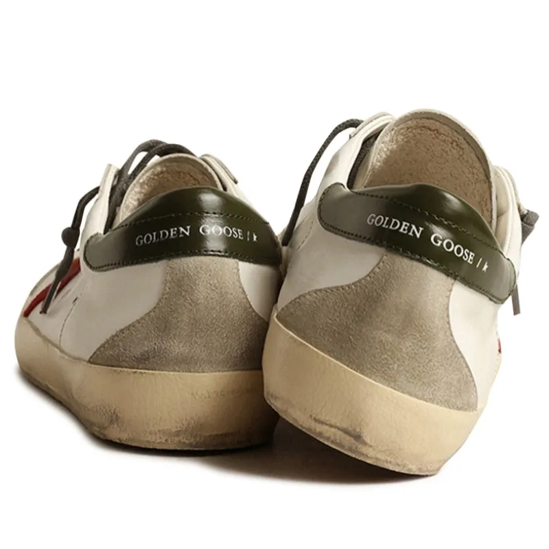 Golden Goose Super-Star White Grey Red