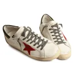 Golden Goose Super-Star White Grey Red