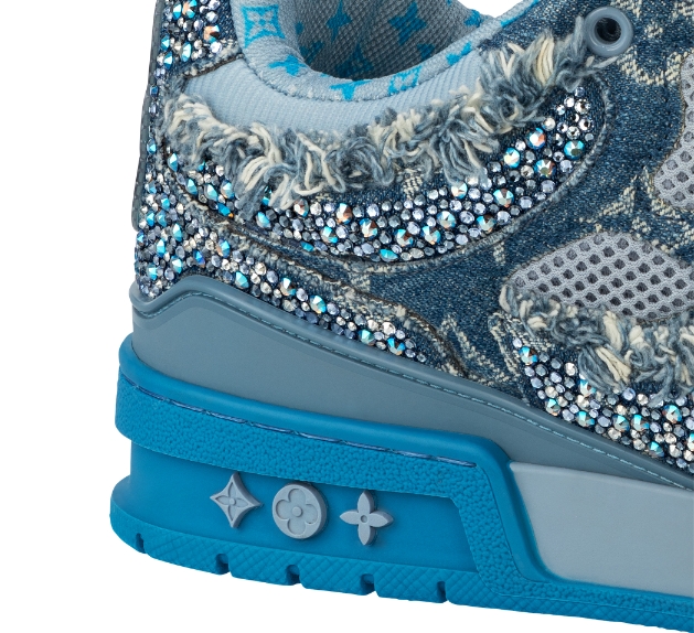    Louis Vuitton Skate Trainer Blue Swarovski Monogram