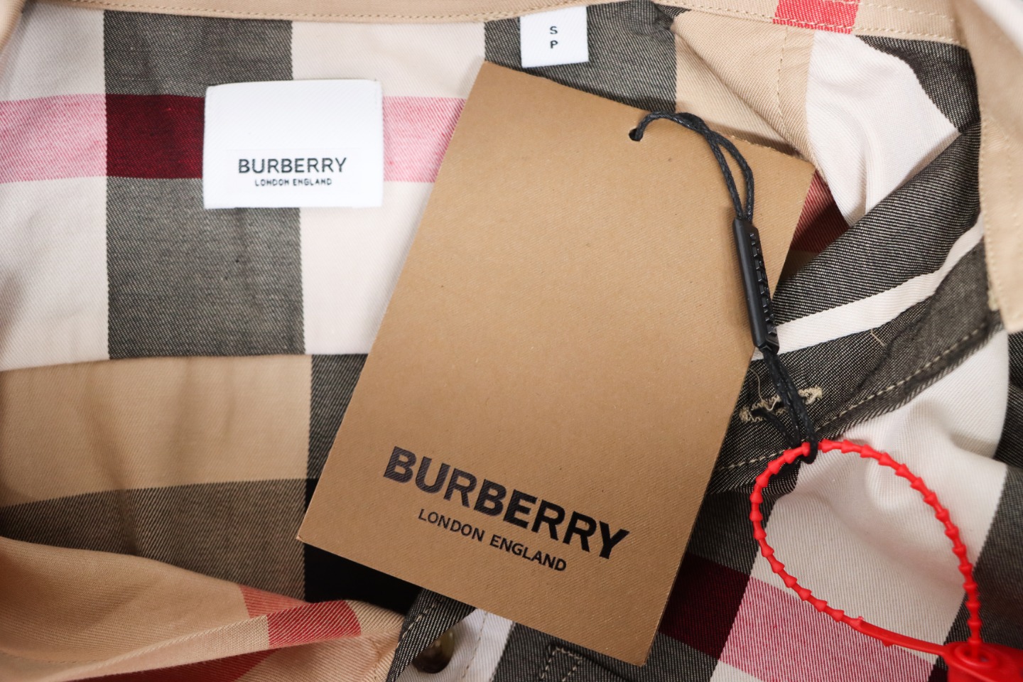     Burberry Classic Large Check Colour Block Plaid Shirt