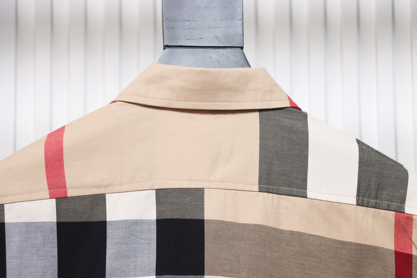    Burberry Classic Large Check Colour Block Plaid Shirt