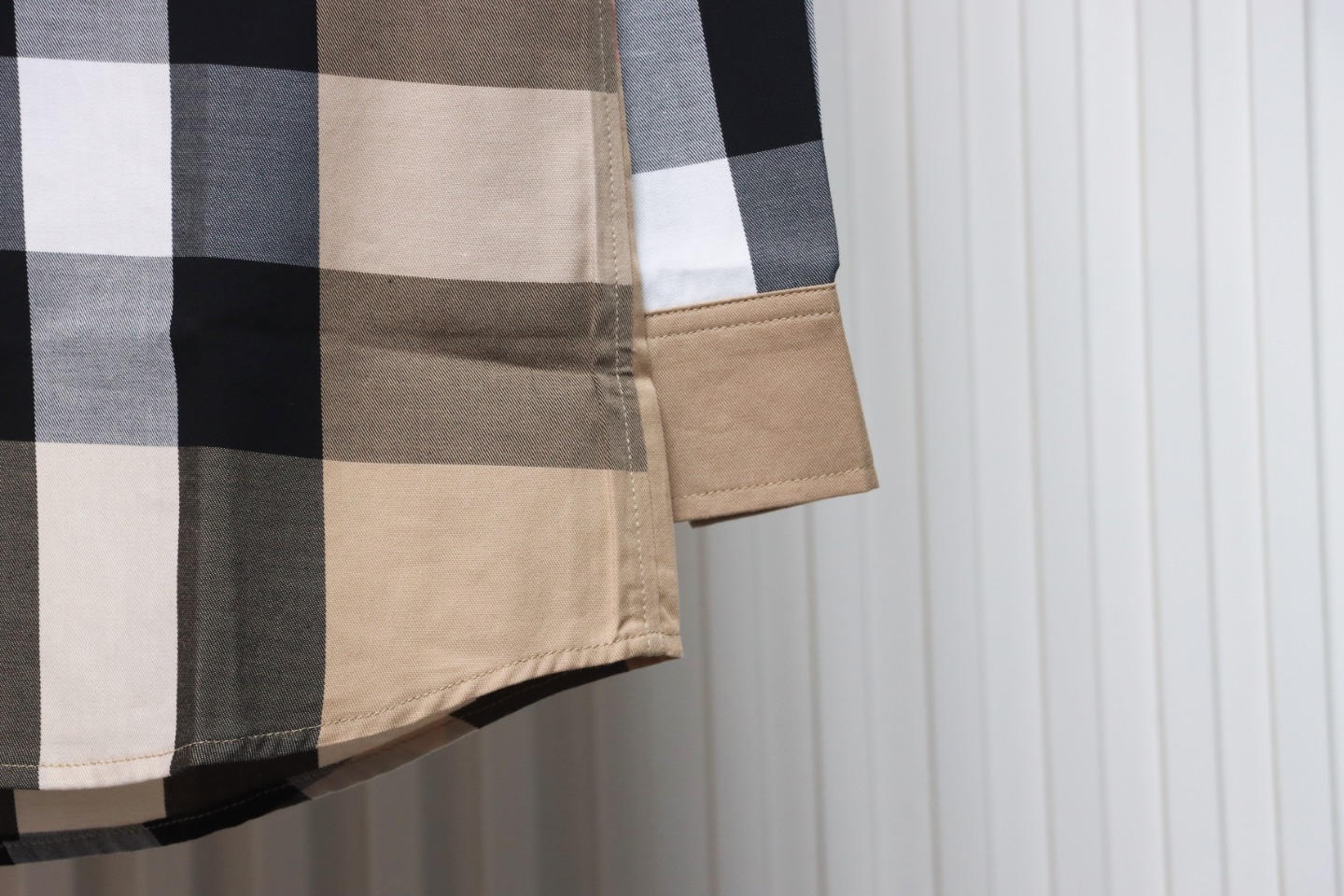     Burberry Classic Large Check Colour Block Plaid Shirt