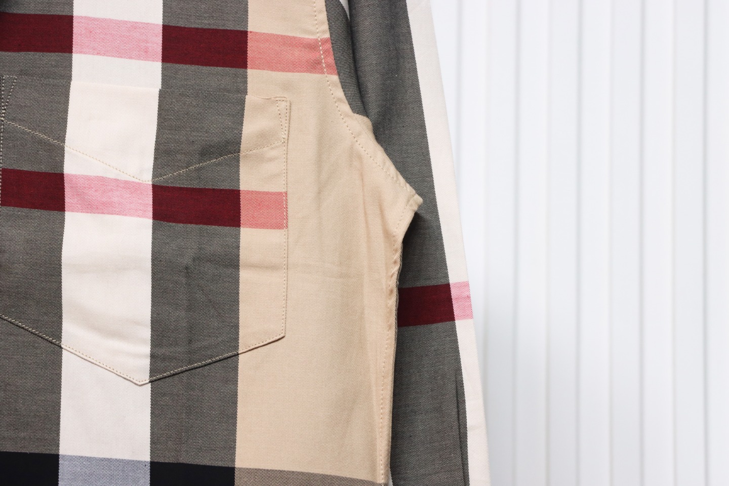     Burberry Classic Large Check Colour Block Plaid Shirt