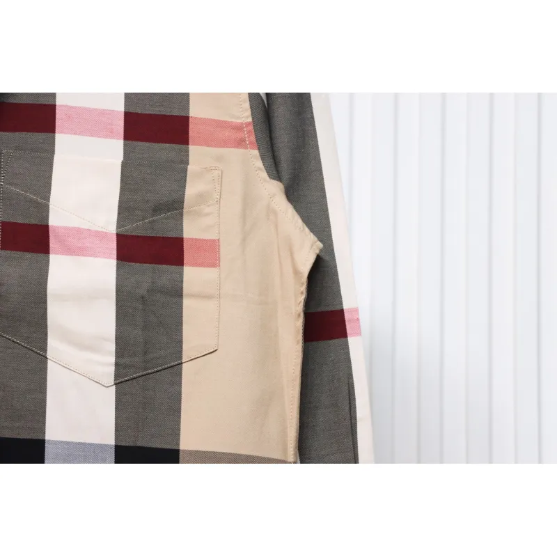 Top Quality Burberry Classic Large Check Colour Block Plaid Shirt