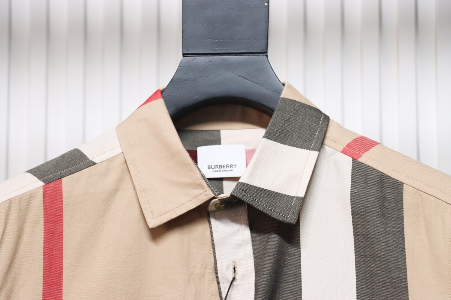     Burberry Classic Large Check Colour Block Plaid Shirt