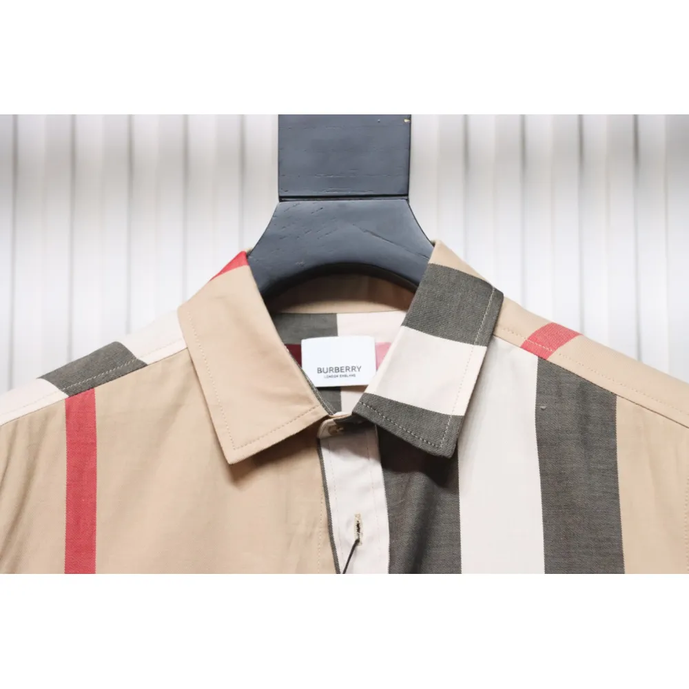Top Quality Burberry Classic Large Check Colour Block Plaid Shirt