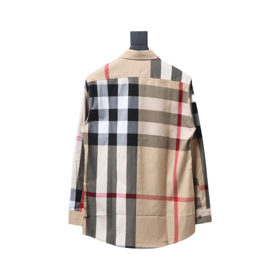     Burberry Classic Large Check Colour Block Plaid Shirt