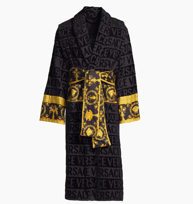     Baroque bathrobe Black