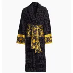 Top Quality Baroque bathrobe Black