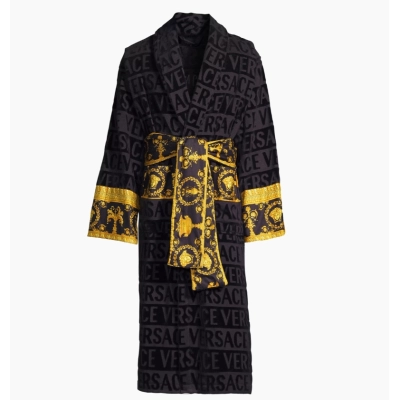     Baroque bathrobe Black 01