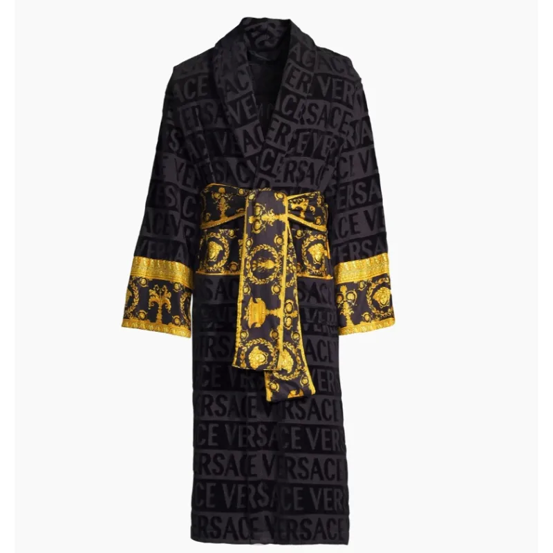 Top Quality Baroque bathrobe Black