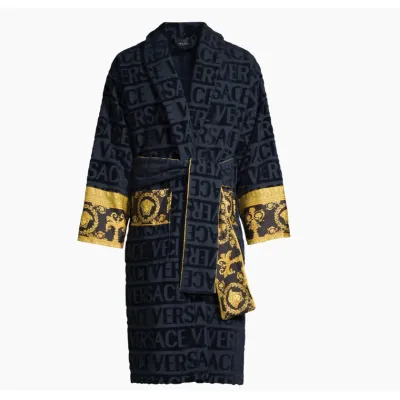 Top Quality Baroque bathrobe Blue 01