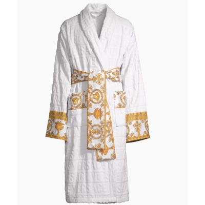     Baroque bathrobe White 01