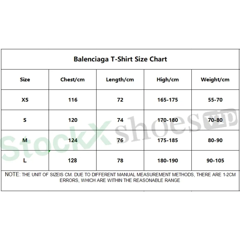 Top Quality Balenciaga Letter Print Short Sleeve