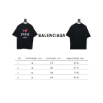 Top Quality Balenciaga Limited Love Print Short Sleeve T-Shirt (Black)
