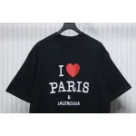 Top Quality Balenciaga Limited Love Print Short Sleeve T-Shirt (Black)