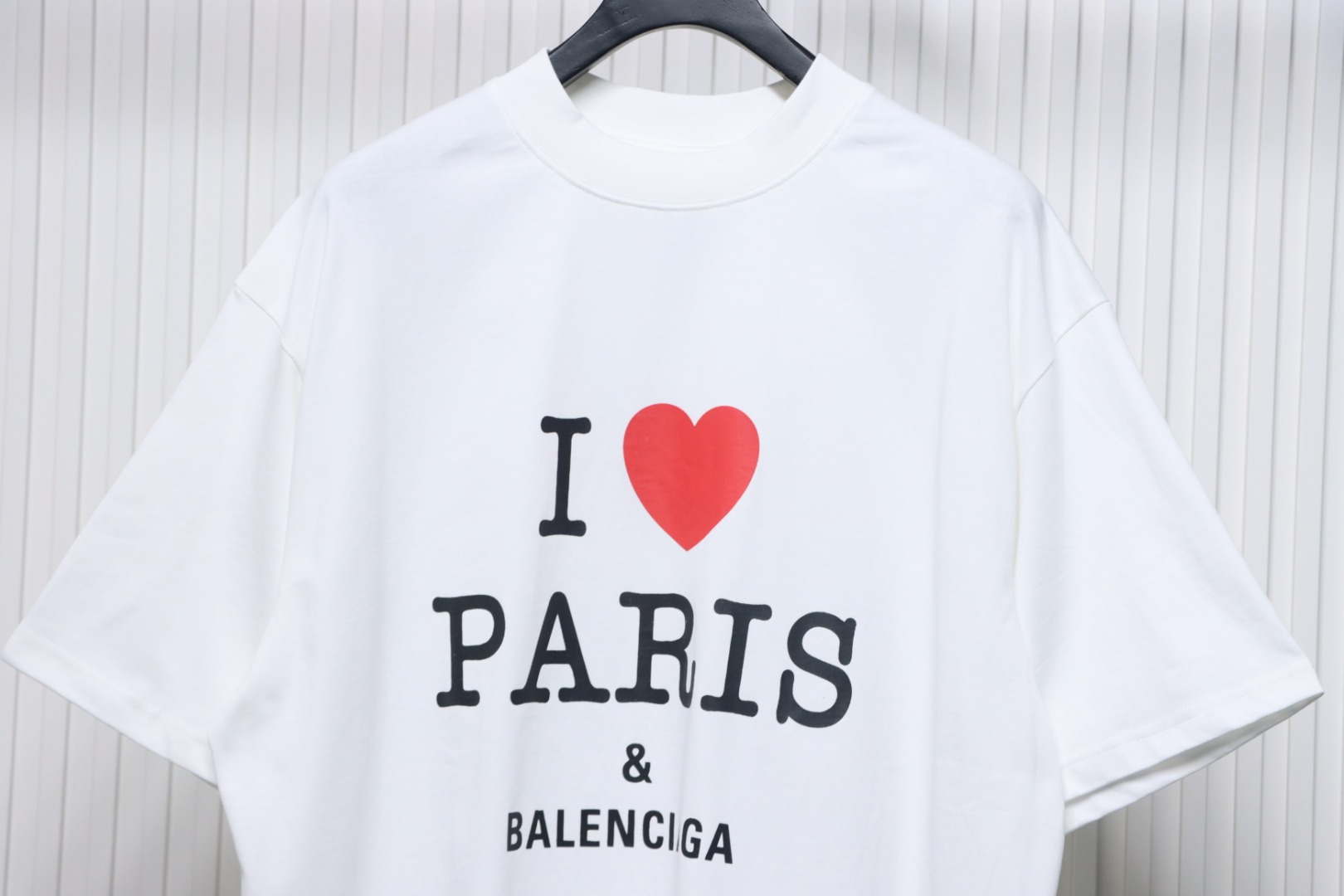 Top Quality Balenciaga Limited Love Print Short Sleeve T-Shirt (White)