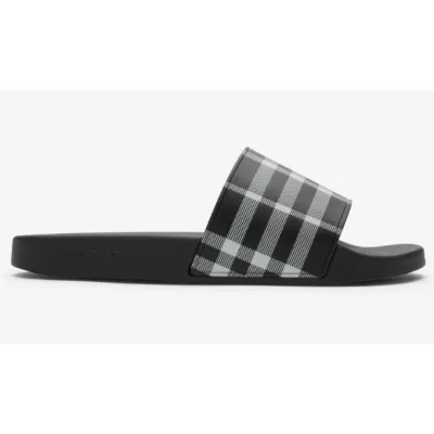 Burberry Vintage Check Slides Black 01