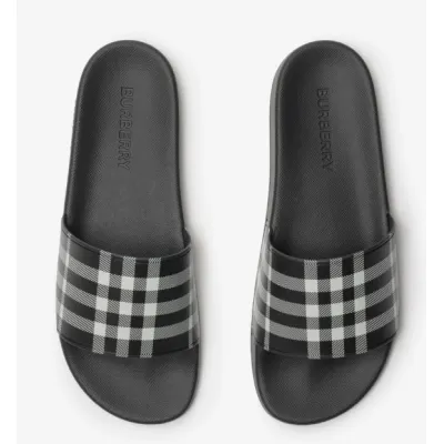 Burberry Vintage Check Slides Black 02