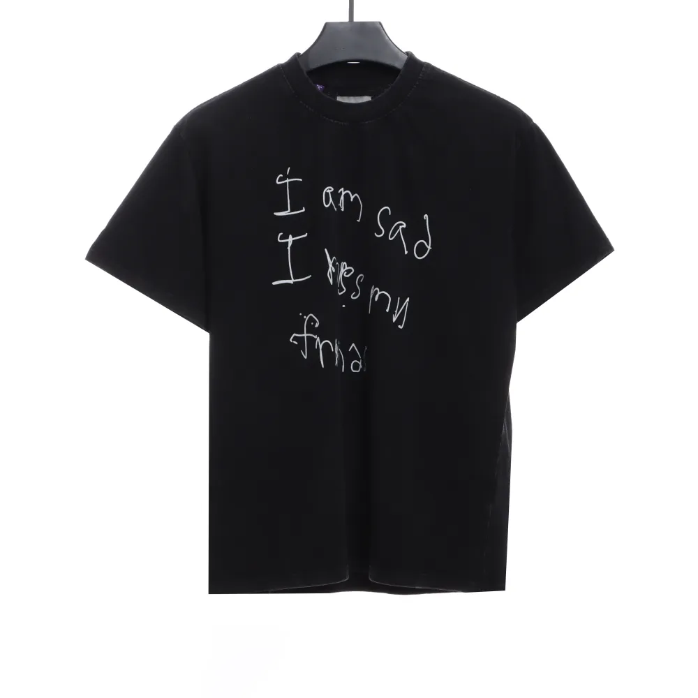 Top Quality GALLERY DEPT Vintage Aged Slogan Short Sleeve