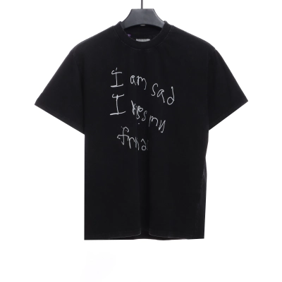 Top Quality GALLERY DEPT Vintage Aged Slogan Short Sleeve 01