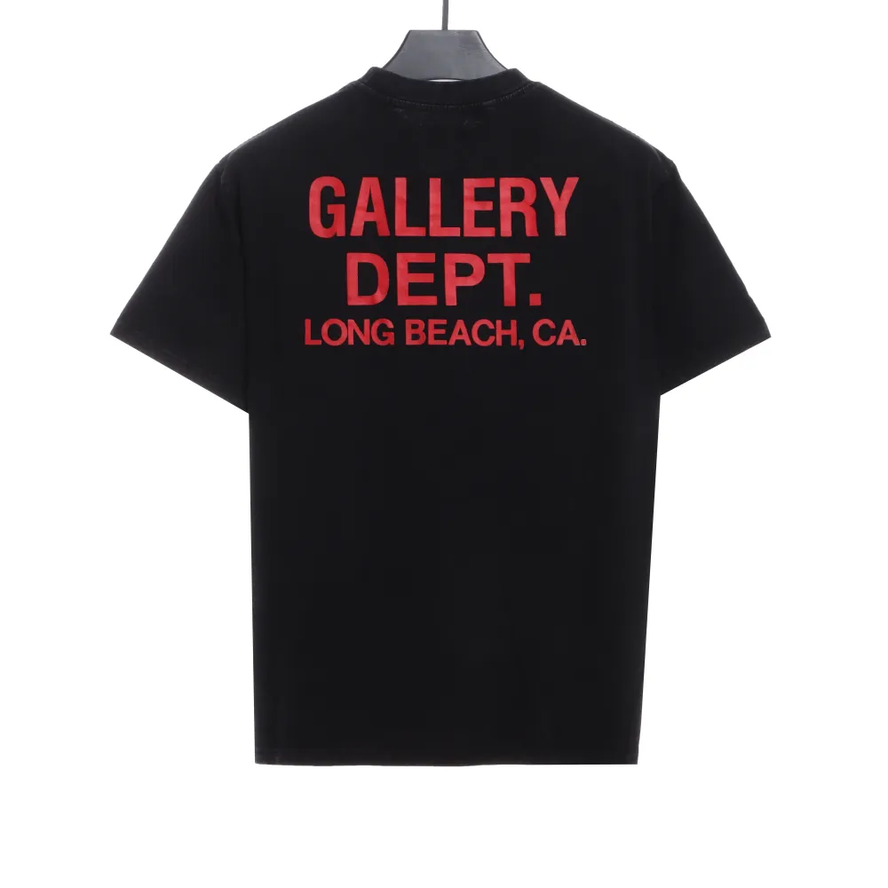 Top Quality GALLERY DEPT Vintage Aged Slogan Short Sleeve