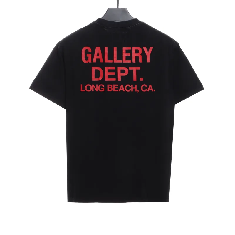 Top Quality GALLERY DEPT Vintage Aged Slogan Short Sleeve