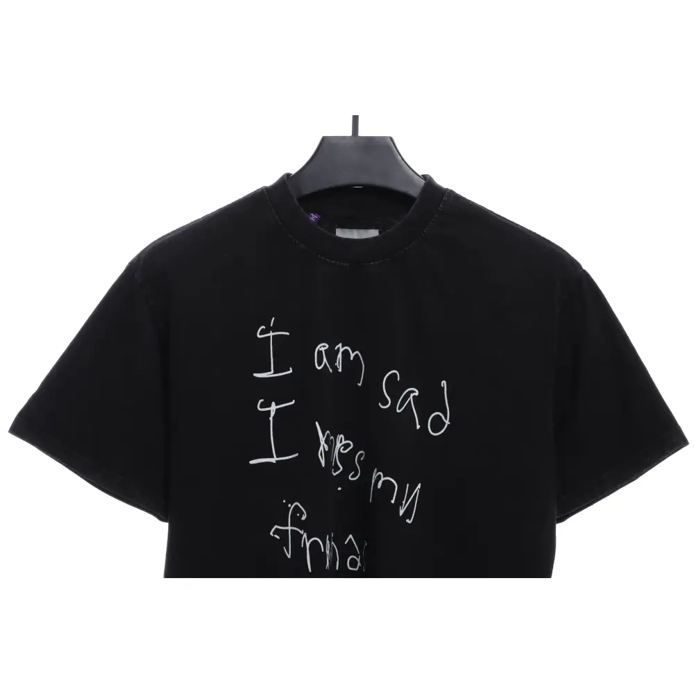 Top Quality GALLERY DEPT Vintage Aged Slogan Short Sleeve