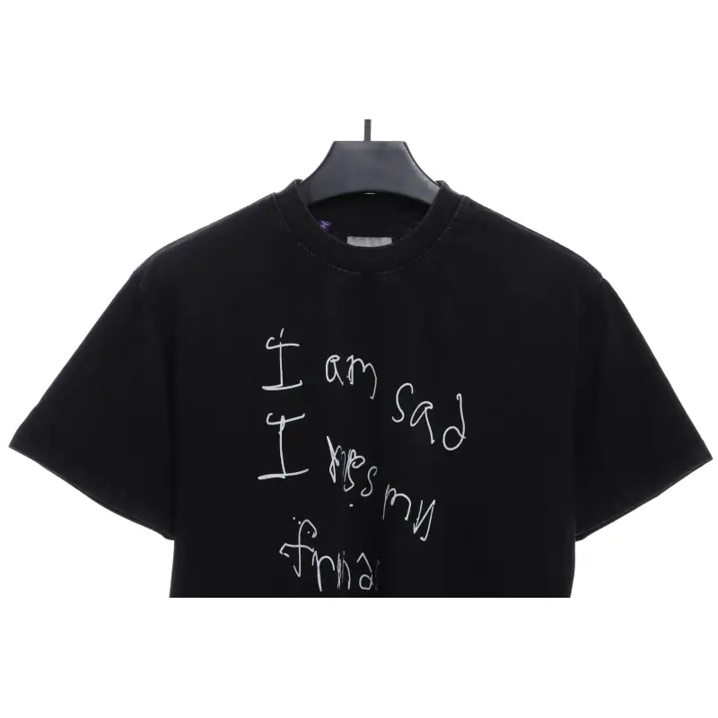 Top Quality GALLERY DEPT Vintage Aged Slogan Short Sleeve