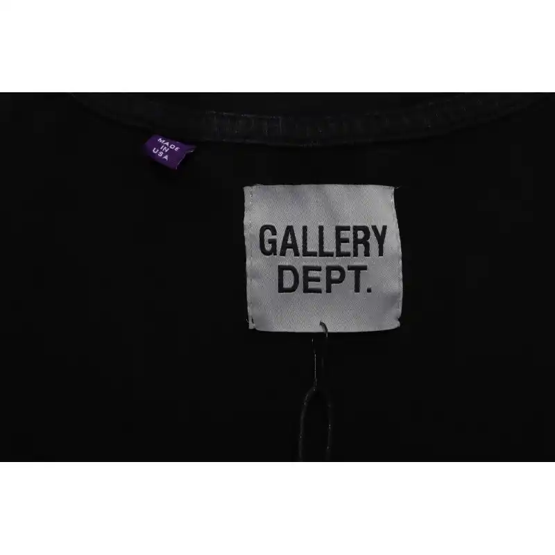 Top Quality GALLERY DEPT Vintage Aged Slogan Short Sleeve