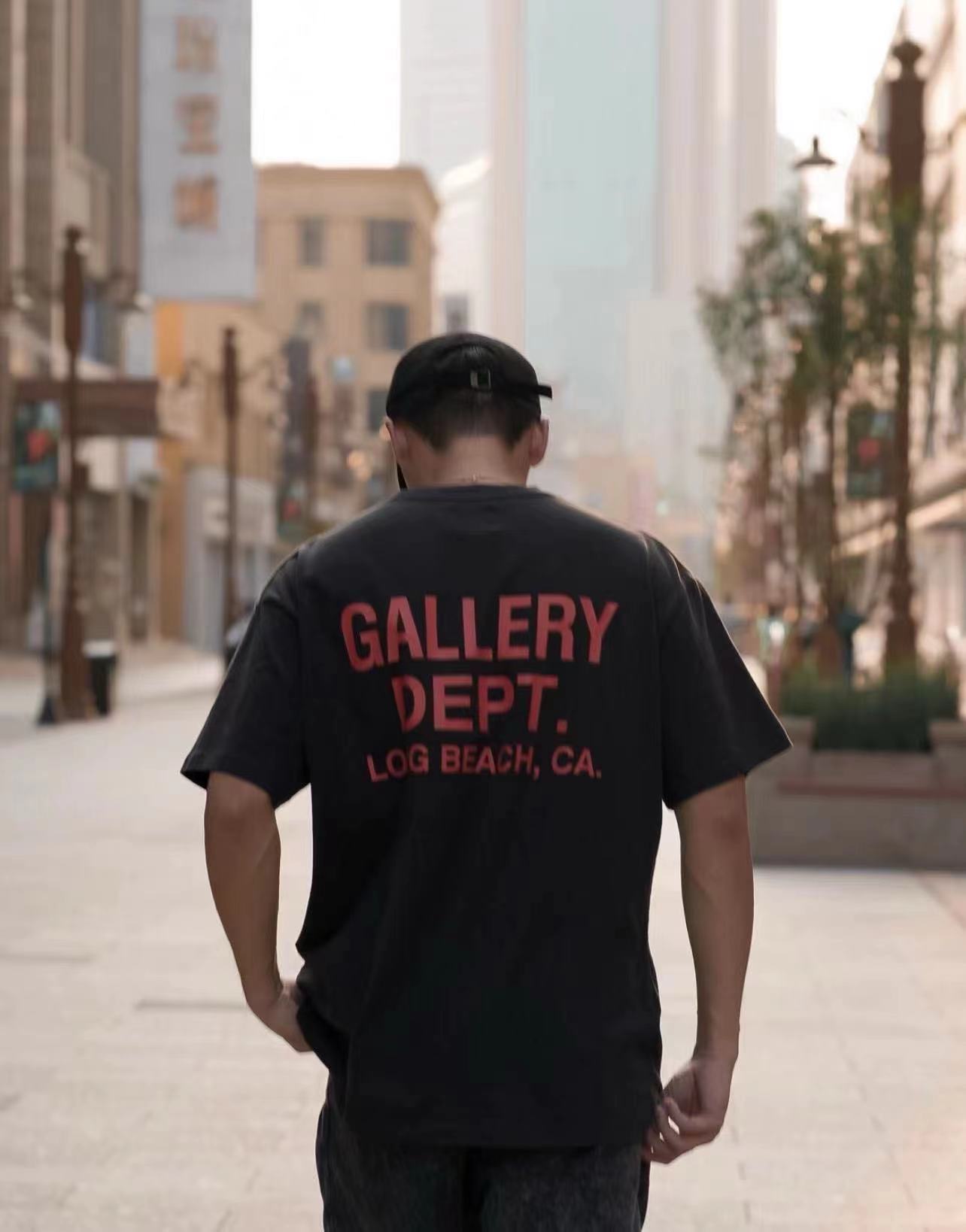 Top Quality Top Quality     GALLERY DEPT Vintage Aged Slogan Short Sleeve