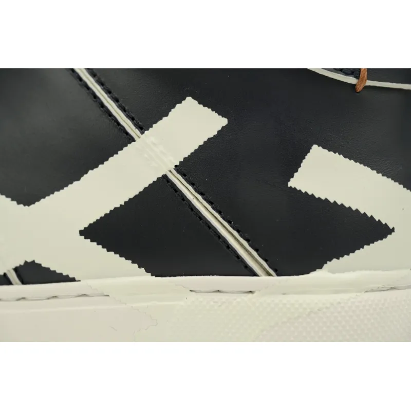 Ermenegildo Zegna Mid Top Striped Black and White