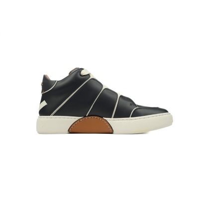 Ermenegildo Zegna Mid Top Striped Black and White 02