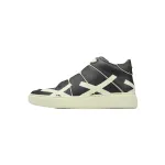 Ermenegildo Zegna Mid Top Striped Black and White