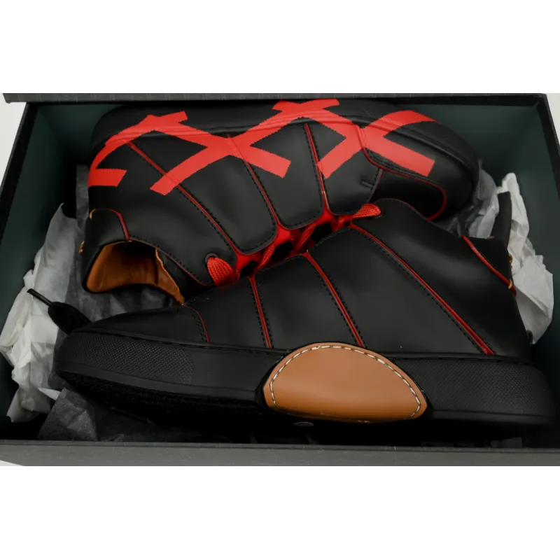 Ermenegildo Zegna Mid Top Striped Black Red