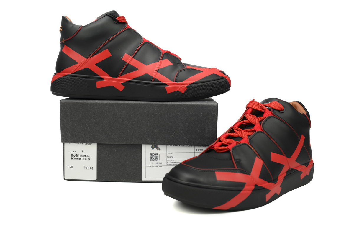Ermenegildo Zegna Mid Top Striped Black Red