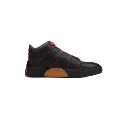 Ermenegildo Zegna Mid Top Striped Black Red 02