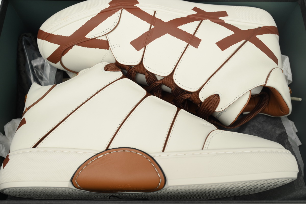 Ermenegildo Zegna Mid Top Striped Brown