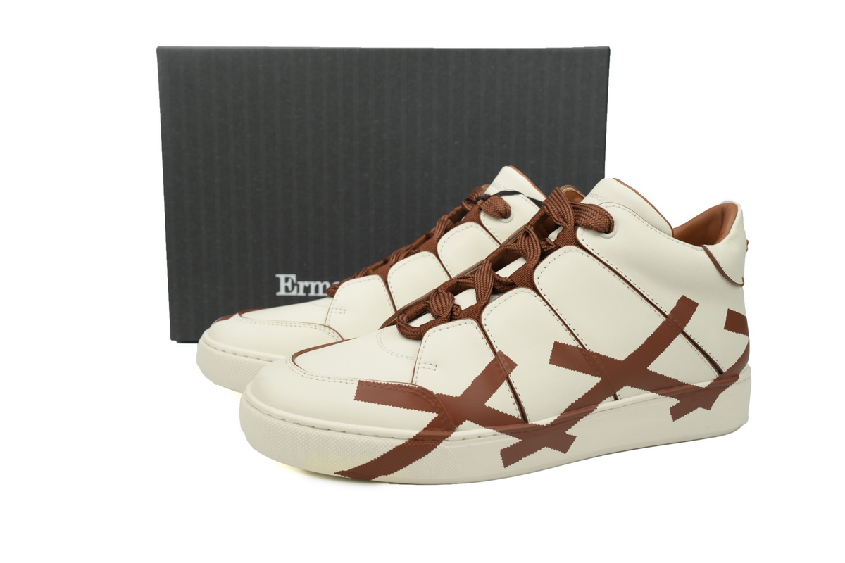 Ermenegildo Zegna Mid Top Striped Brown