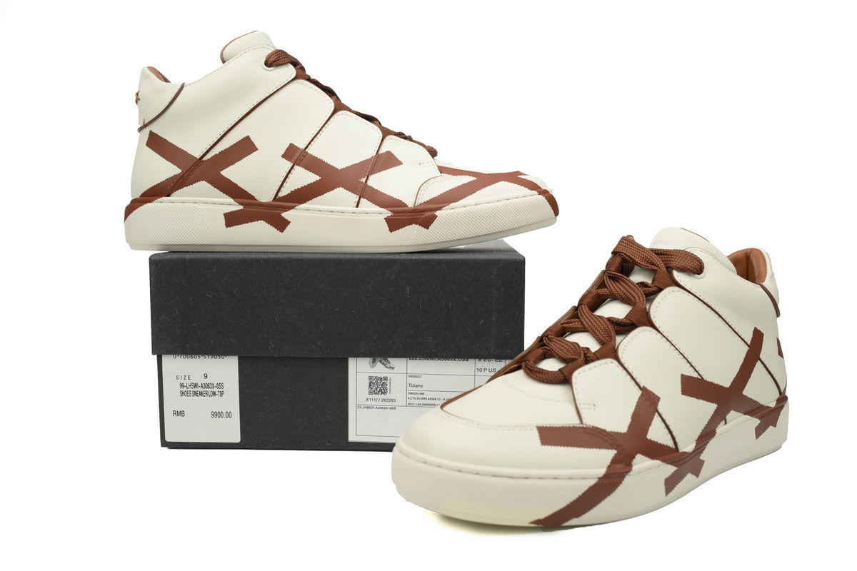 Ermenegildo Zegna Mid Top Striped Brown