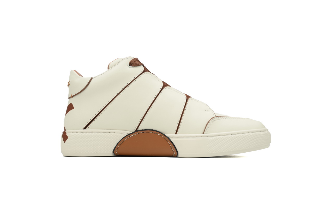 Ermenegildo Zegna Mid Top Striped Brown