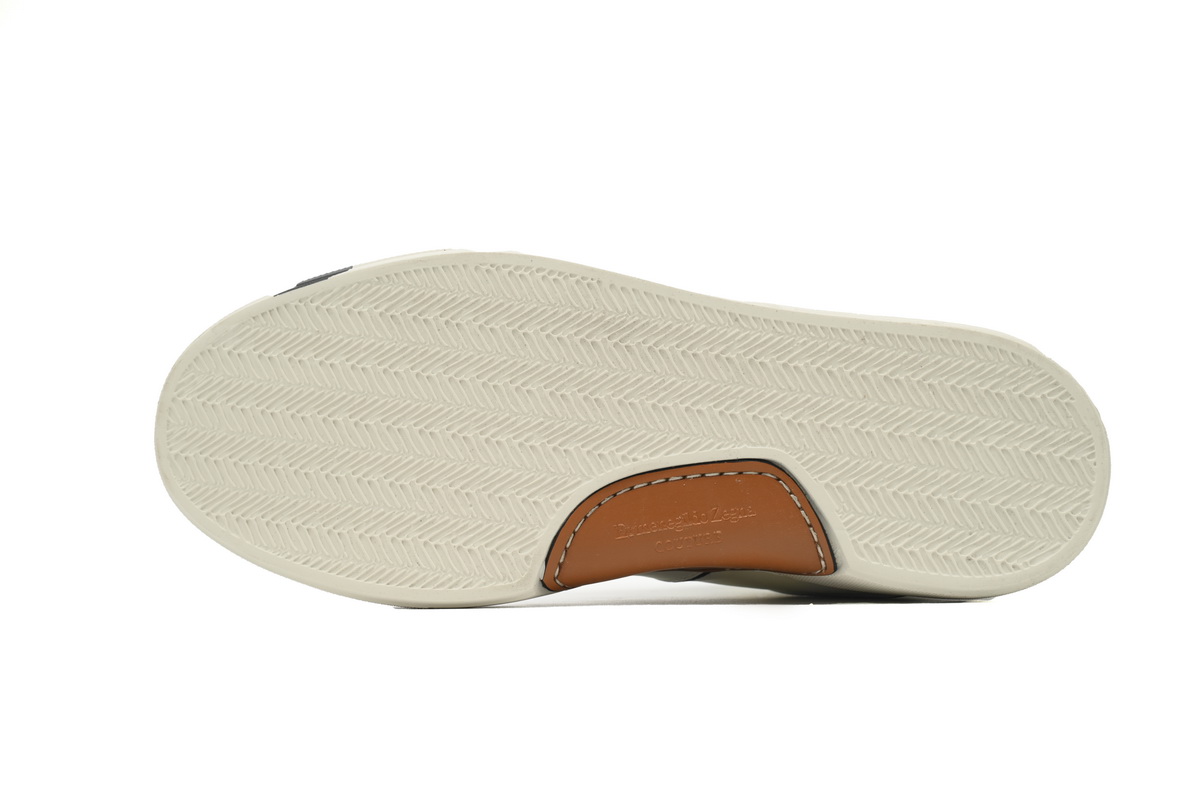 Ermenegildo Zegna Mid Top Striped White Black