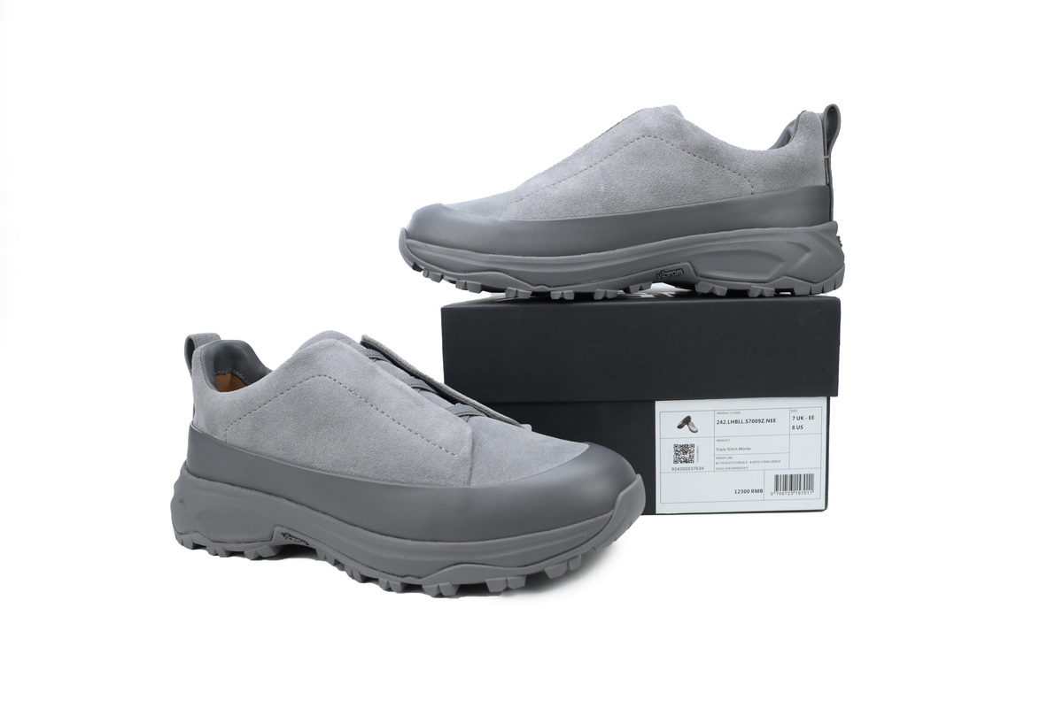 Ermenegildo Zegna Sneaker Suede Grey