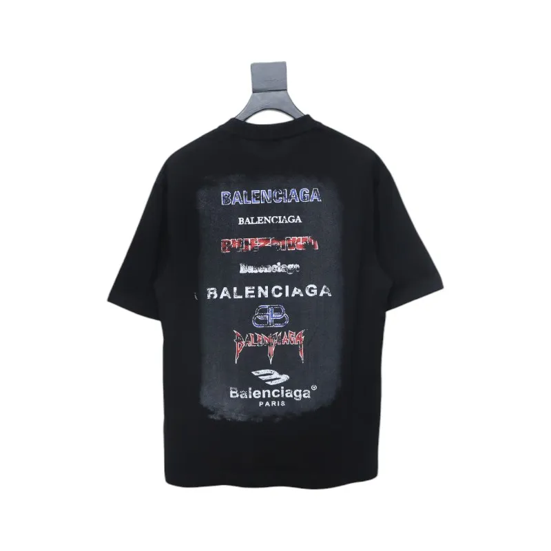Top Quality Balenciaga 25ss letter short sleeve