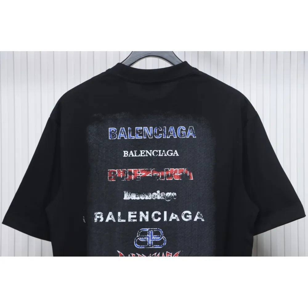 Top Quality Balenciaga 25ss letter short sleeve