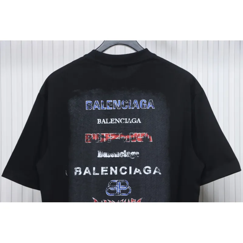 Top Quality Balenciaga 25ss letter short sleeve